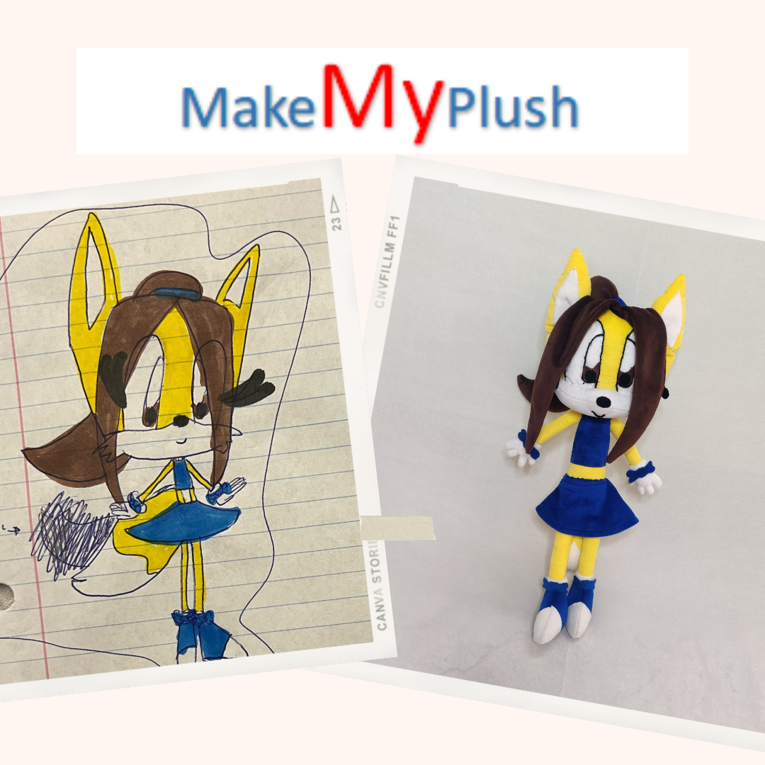 Sonic the Hedgehog Drawings and Pictures into Own Custom Stuffed Animal Plush Toys