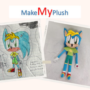 Sonic the Hedgehog Drawings and Pictures into Own Custom Stuffed Animal Plush Toys