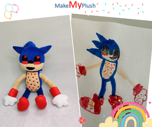 Sonic the Hedgehog Drawings and Pictures into Own Custom Stuffed Animal Plush Toys