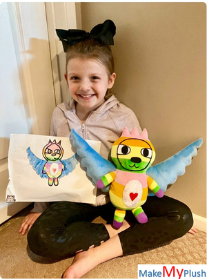 Turn Kids Drawing Make Picture into Custom Stuffed Animal Plush Toys